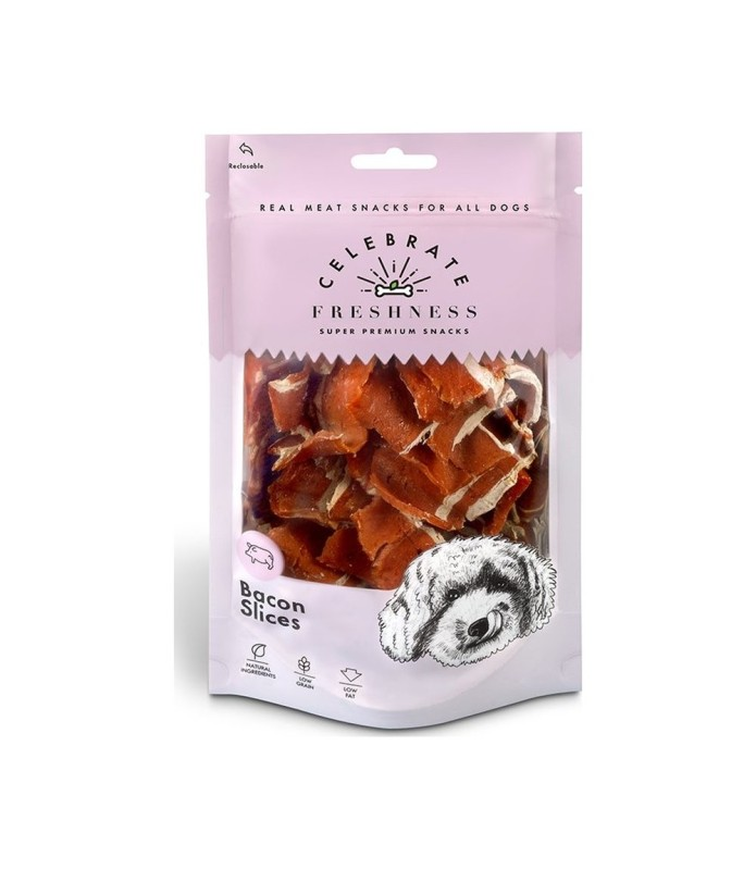 Λιχουδιά σκύλου Celebrate Freshness Bacon Slices (100gr)