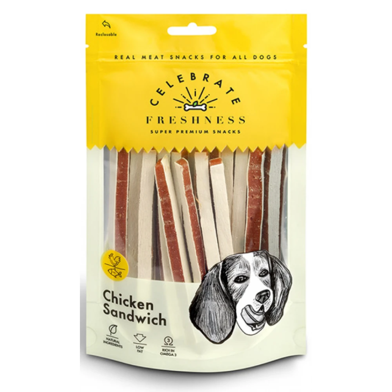Λιχουδιά σκύλου Celebrate Freshness Chicken Sandwich (100gr)