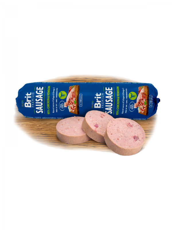 Λιχουδιά σκύλου Σαλάμι BRIT PREMIUM (800gr)