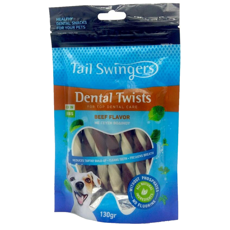Λιχουδιά σκύλου Tail Swingers Dental Twists (130gr)