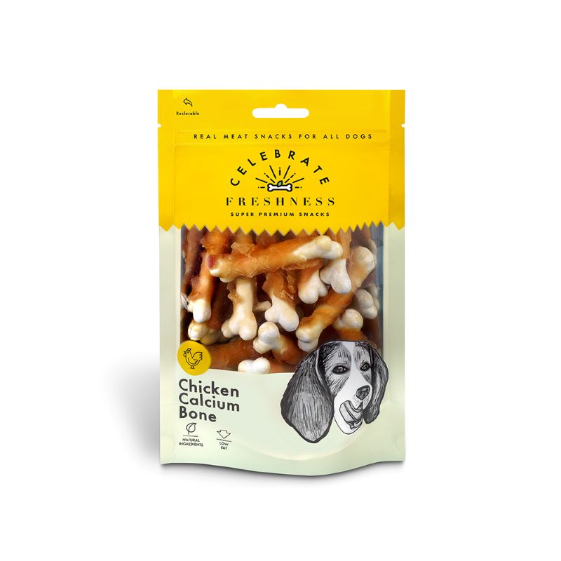 Λιχουδιά σκύλου Celebrate Freshness Κοτόπουλο Calcium Bone (100gr)