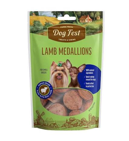 Λιχουδιά σκύλου DOG FEST Lamb Medallions (55gr)