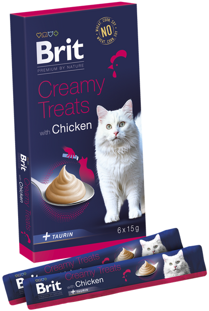 Λιχουδιά γάτας Brit Premium by Nature Creamy Treats (6x15gr)