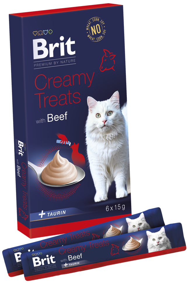 Λιχουδιά γάτας Brit Premium by Nature Creamy Treats (6x15gr)