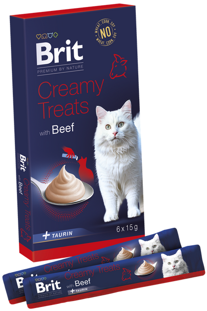 Λιχουδιά γάτας Brit Premium by Nature Creamy Treats (6x15gr)