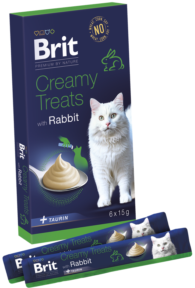 Λιχουδιά γάτας Brit Premium by Nature Creamy Treats (6x15gr)