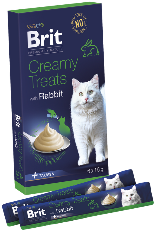 Λιχουδιά γάτας Brit Premium by Nature Creamy Treats (6x15gr)