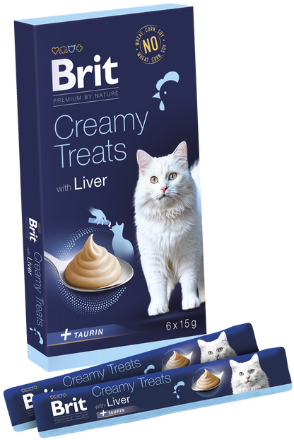 Λιχουδιά γάτας Brit Premium by Nature Creamy Treats (6x15gr)