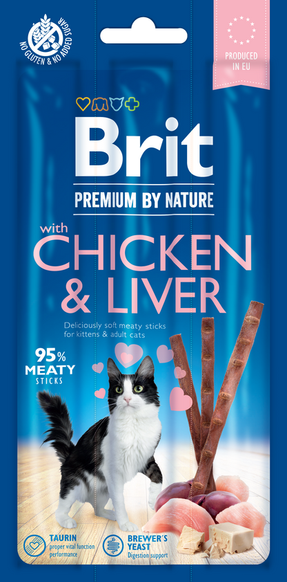 Λιχουδιά γάτας Brit Premium by Nature Sticks (3τμχ)
