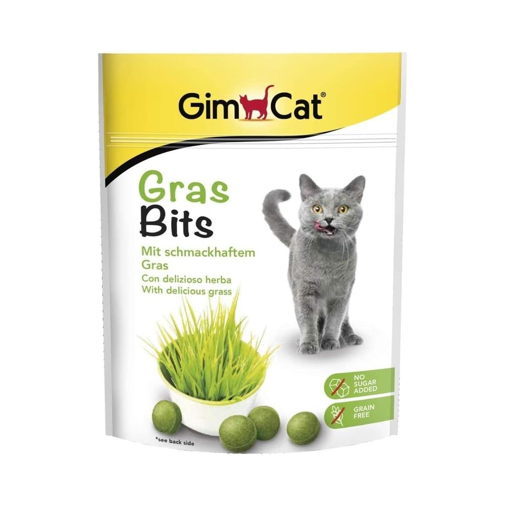 Λιχουδιά για γάτες με χόρτο Gras Bits GimCat (50gr)