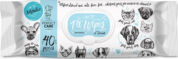 Μαντηλάκια για στεγνό καθάρισμα σκύλου γάτας σώματος-πελμάτων PERFECT CARE (40τεμ)