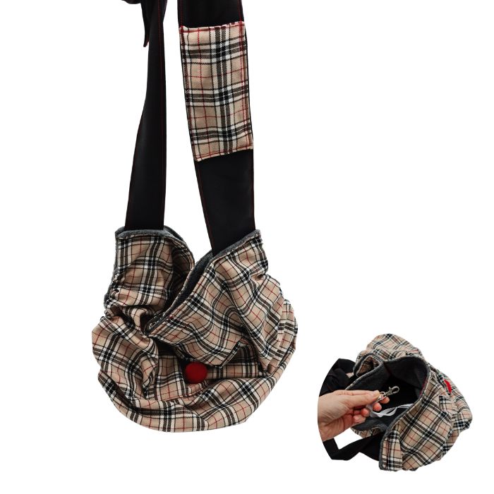 Μάρσιπος μεταφοράς σκύλου γάτας Checkered Cherry SANVI