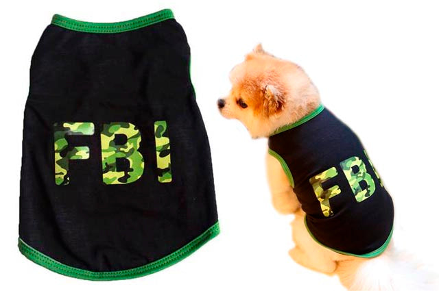 Ρούχο σκύλου φανελάκι FBI