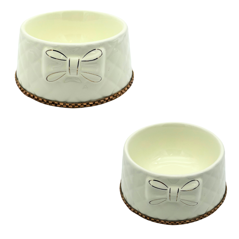 Κεραμικό μπολ σκύλου γάτας BOWTASTIC