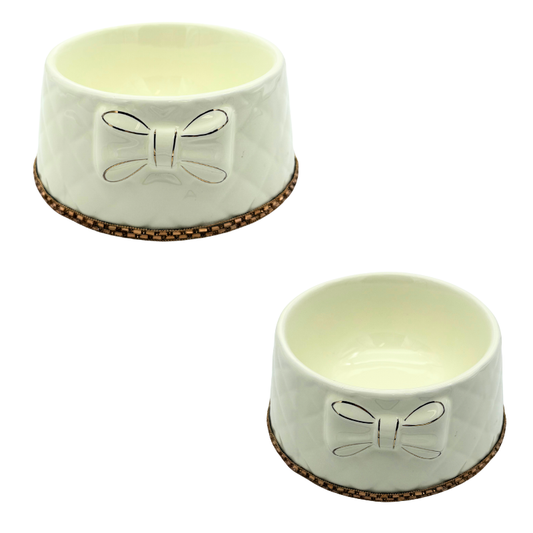 Κεραμικό μπολ σκύλου γάτας BOWTASTIC