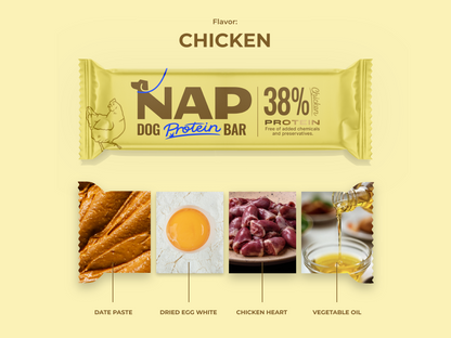 Λιχουδιά σκύλου NAP DOG PROTEIN BAR πολλές γεύσεις (50gr)