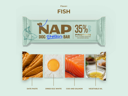 Λιχουδιά σκύλου NAP DOG PROTEIN BAR πολλές γεύσεις (50gr)