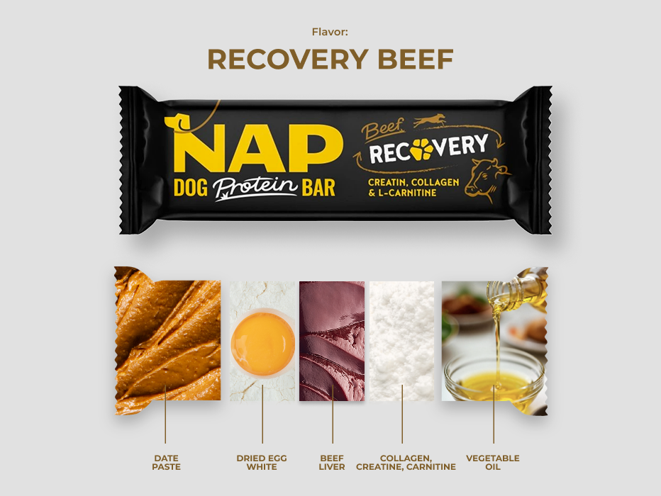Λιχουδιά σκύλου NAP DOG PROTEIN BAR πολλές γεύσεις (50gr)