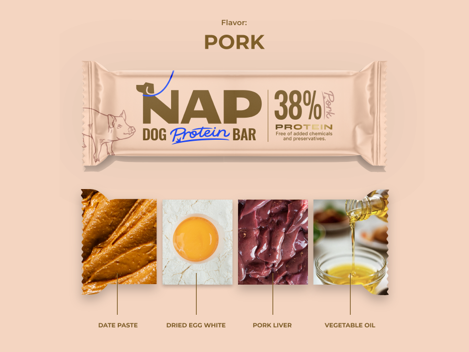 Λιχουδιά σκύλου NAP DOG PROTEIN BAR πολλές γεύσεις (50gr)