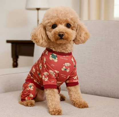 Ολόσωμο φορμάκι σκύλου-γάτας Χριστουγεννιάτικο Warm Wishes