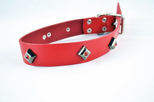 Περιλαίμιο σκύλου κόκκινο με strass MBF