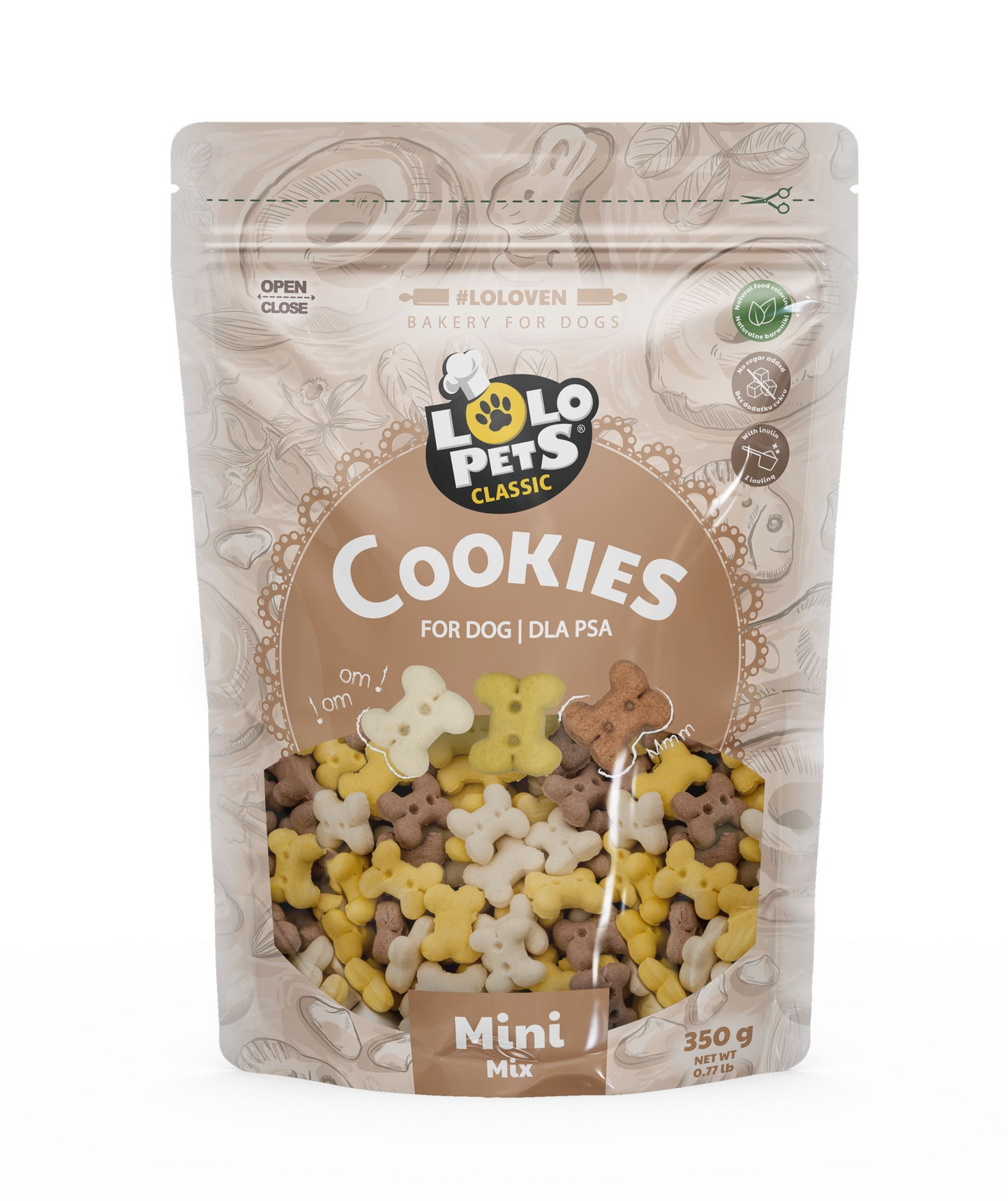 Λιχουδιά σκύλου μπισκοτάκια Cookies Lolopets (350gr)