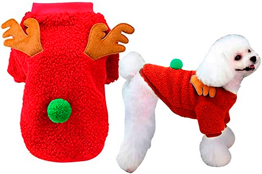 Ρούχο σκύλου-γάτας ΧΡΙΣΤΟΥΓΕΝΝΙΑΤΙΚΟ Ταρανδάκι