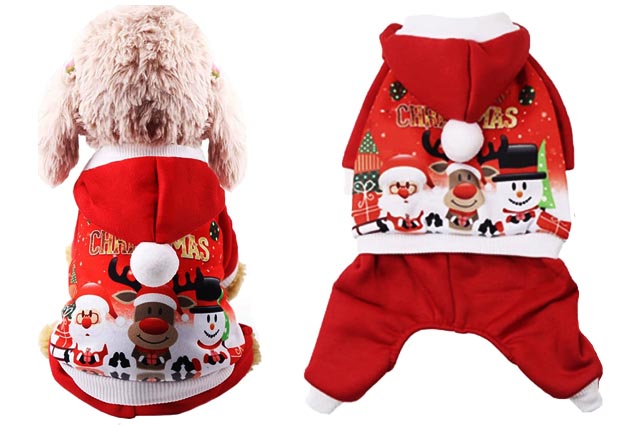 Ρούχο σκύλου-γάτας ΧΡΙΣΤΟΥΓΕΝΝΙΑΤΙΚΟ XMas Hoodie