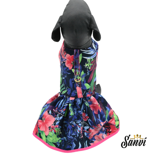 Ρούχο σκύλου φόρεμα SANVI Flowers