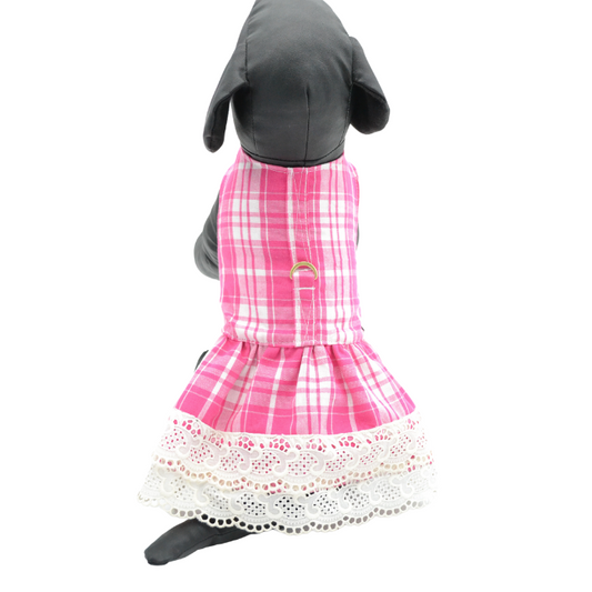 Ρούχο σκύλου φόρεμα SANVI PINK LACE