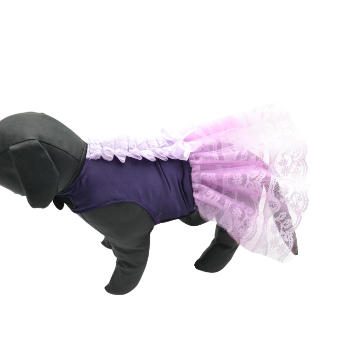 Ρούχο σκύλου φόρεμα SANVI SATIN & BOW
