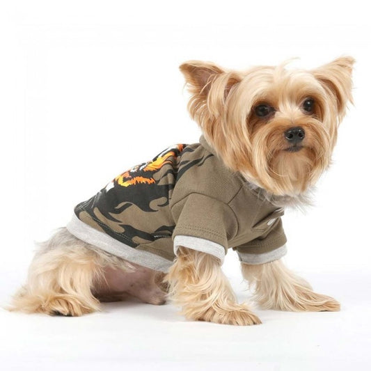 Ρούχο σκύλου φούτερ TIGER GREEN HOOT