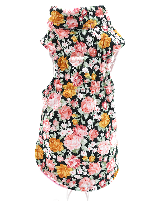 Ρούχο σκύλου παλτό FLORAL WAIST