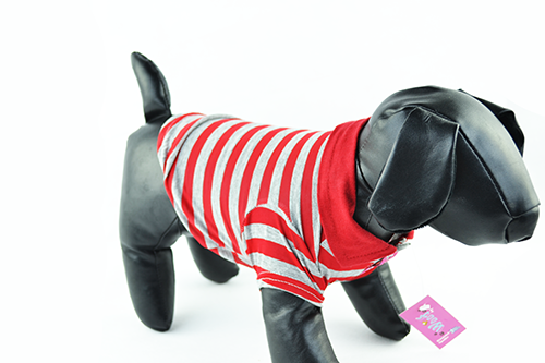 Ρούχο σκύλου STRIPES RED GRAY