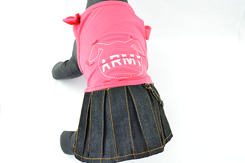 Ρούχο σκύλου φόρεμα ARMY PINK