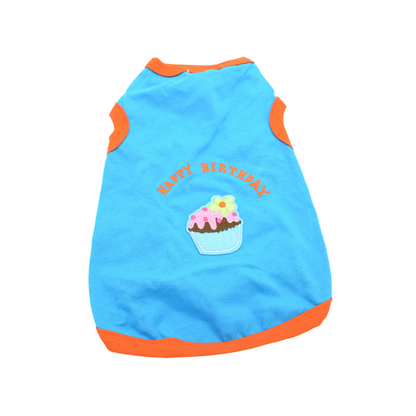 Ρούχο σκύλου T-Shirt BIRTHDAY MUFFIN FLOWER