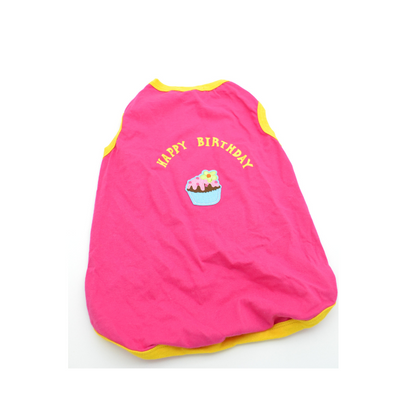 Ρούχο σκύλου T-Shirt BIRTHDAY MUFFIN FLOWER