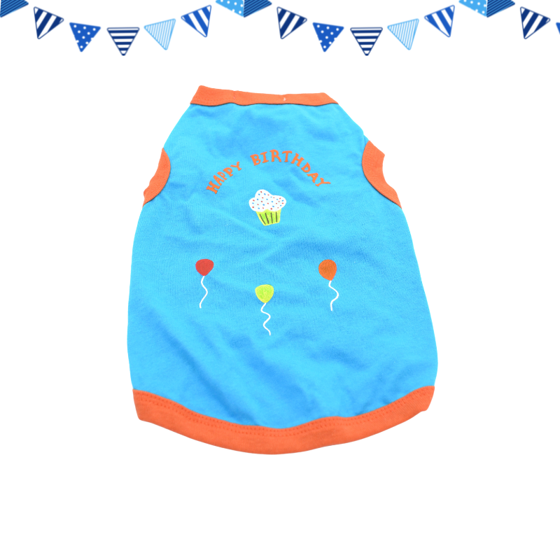 Ρούχο σκύλου T-Shirt BIRTHDAY BALLOONS