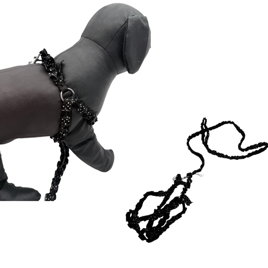 Σετ επιστήθιο-οδηγός σκύλου dot BLACK