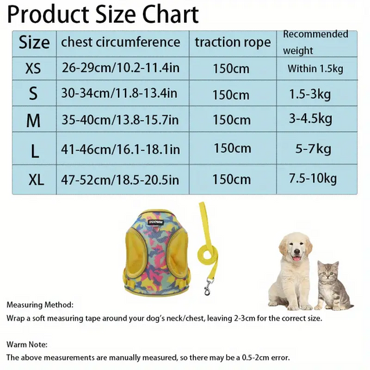 Σετ επιστήθιο-οδηγός σκύλου-γάτας Turquoise Camouflage