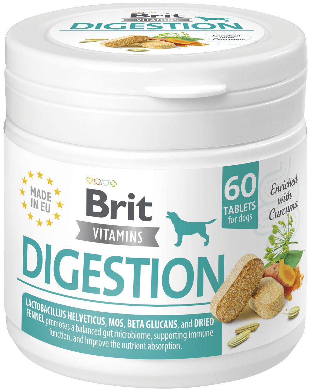 Συμπλήρωμα διατροφής ταμπλέτα σκύλου Brit Digestion (120gr)