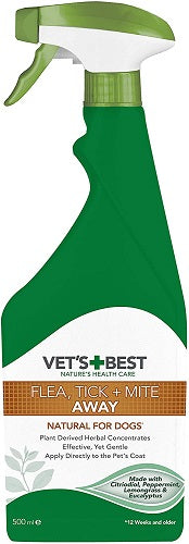 Spray σκύλου Vet's Best Spray Flea Tick & Mite Away (500ml)