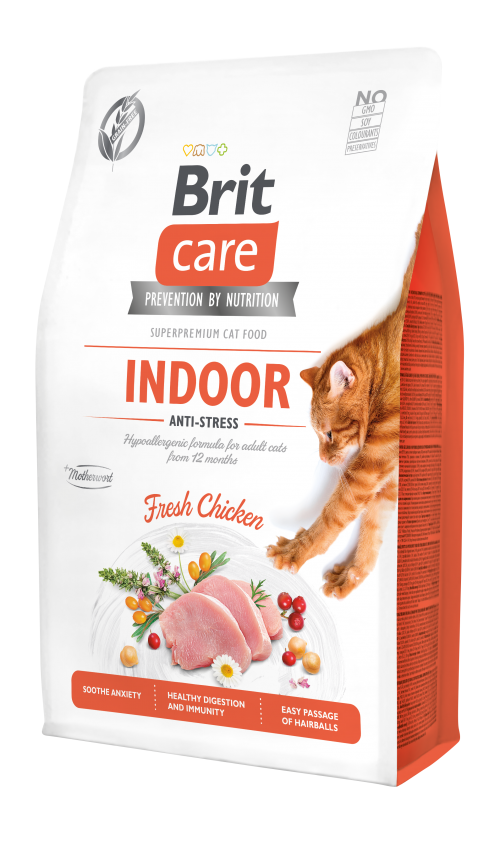 Ξηρά τροφή γάτας Brit Care® Cat GF Indoor Κοτόπουλο