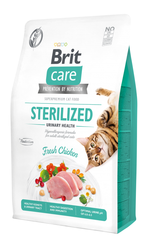 Ξηρά τροφή γάτας Brit Care® Cat GF Sterilized Urinary Health Κοτόπουλο