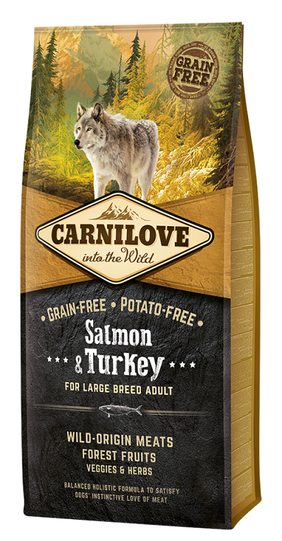 Ξηρά τροφή σκύλου Carnilove® Adult LARGE Σολομός-Γαλοπούλα Grainfree & Potatofree