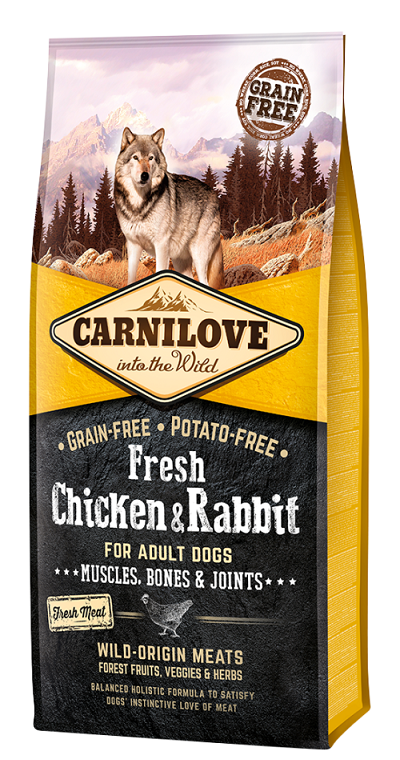 Ξηρά τροφή σκύλου Carnilove® Fresh Adult Κοτόπουλο-Κουνέλι Grainfree & Potatofree