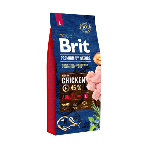 Ξηρά τροφή σκύλου Brit Premium By Nature® Adult Large Κοτόπουλο