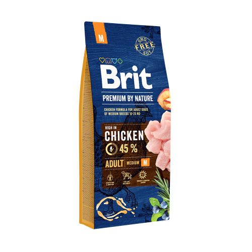 Ξηρά τροφή σκύλου Brit Premium By Nature® Adult Medium Κοτόπουλο