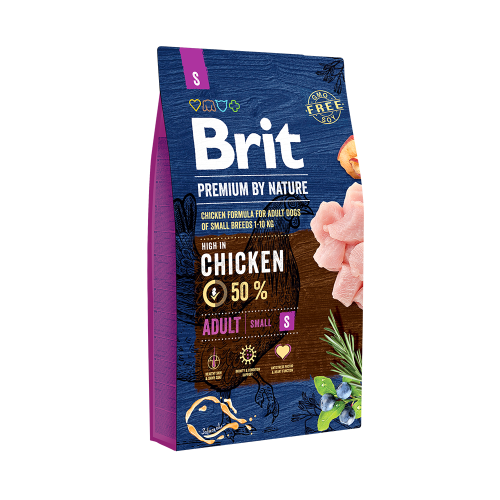 Ξηρά τροφή σκύλου Brit Premium By Nature® Adult Small Κοτόπουλο