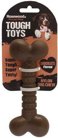 Παιχνίδι σκύλου Rosewood Tough Toy Bone με γεύση Σοκολάτα